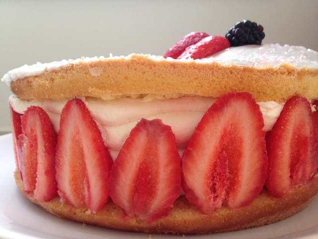 gâteau fraisier.